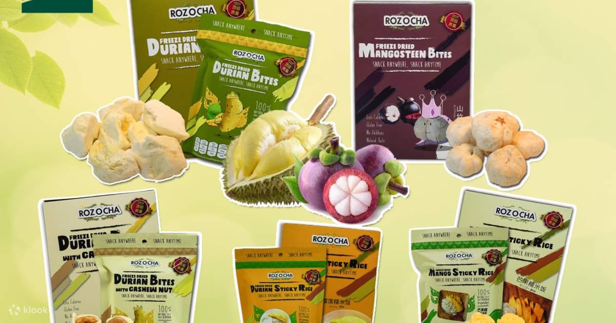 Thai Local Souvenir Rozocha Freeze Dried Fruit Bites and Freeze Dried